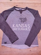 Woman’s Jansport Jayhawks University Of Kansas Crew Sweatshirt L Made In USA