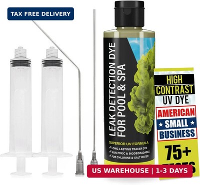 Pool Leak Detection Dye Kit - with 2 Precision Applicators - 75+ Tests - Superio