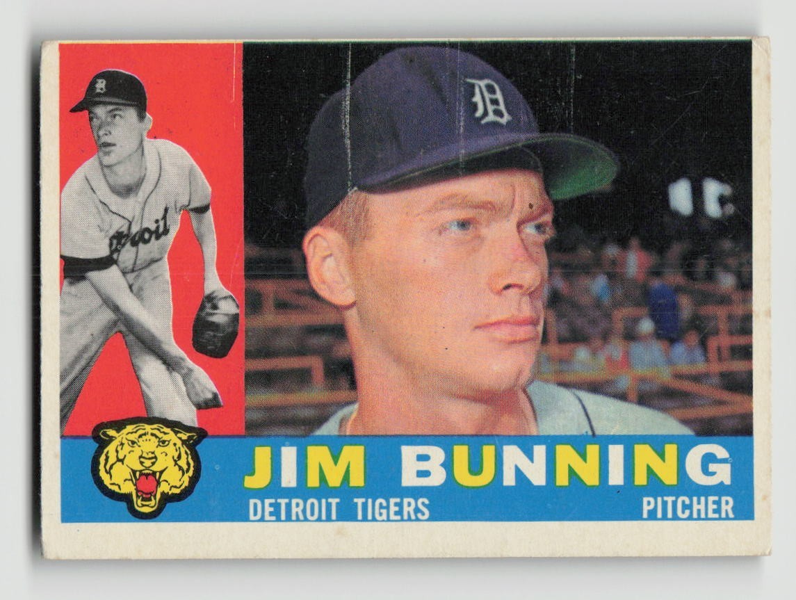1960 TOPPS #502 JIM BUNNING HOF VG-EX *Hot Corner Vintage* B