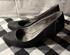 Life Stride Soft System Women's Black Glitter Heels Wedding Party Size 9M