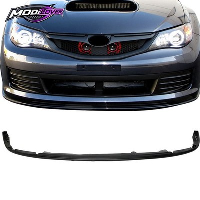 Fits 08-10 Impreza WRX STI Front Bumper Lip Kit Chin Spoiler Gloss Black PP