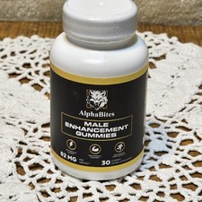 New Sealed AlphaBites Alpha Bites Male Enhancement Gummies, 30c Count , 82mg