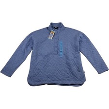 Eddie Bauer Womens Quilted Pull Over Blue Large NWT