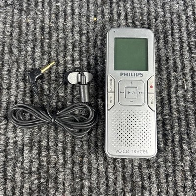 Philips Digital MP3 Voice Recorder Tracer w/ Microphone, LFH0662/40 - TESTED!