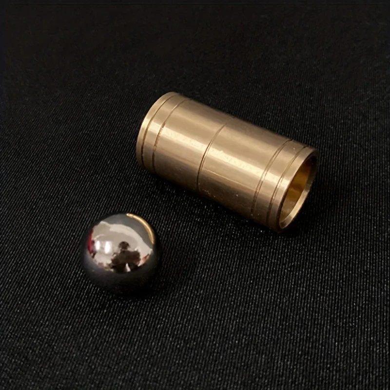 Ball & Tube Mystery (Brass) Close up Magic Tricks Illusions Gimmick Fun Magic Ba - Image 4 of 4