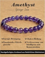 Naturstein Perlenarmband 8Mm Heilsteine Chakra Armband FüR Damen Herren Yoga