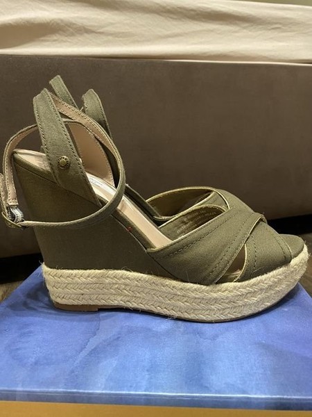 Women Pepe Jeans Heels Khaki Textile 39