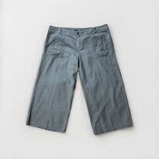 Y2K Speechless Linen Wide Leg Crop Summer Pants Size 15 juniors Olive Green NWT