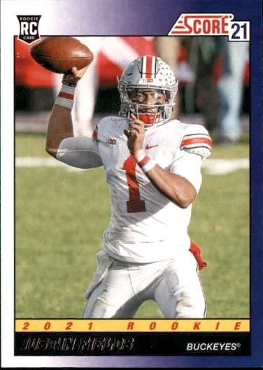 2021 Score #TB2 Justin Fields 1991 Throwback