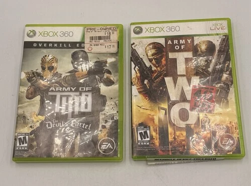 Microsoft Xbox 360 Army of Two: The Devil's Cartel & The 40th Day Game Lot CIB