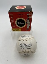 Vntg 1970's Wilson Top Notch 12in Official Softball A9216 Made In USA Orig. Box