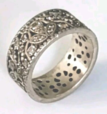 Shimmering Leaves Pandora Ring PANDORA 925 Silver Vintage