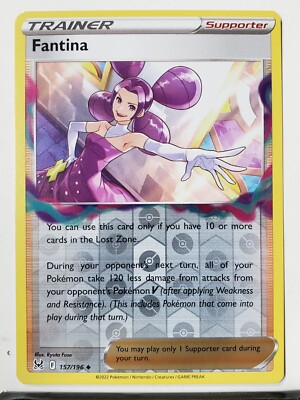 REVERSE HOLO Fantina 157/196 NM / M Lost Origin Pokemon Card - $2 Flat  Shipping | eBay