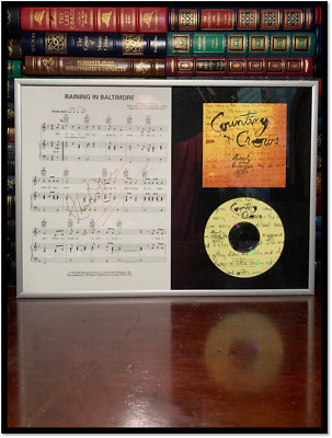 Raining In Baltimore ADAM DURITZ SIGNED Counting Crows August CD In Frame