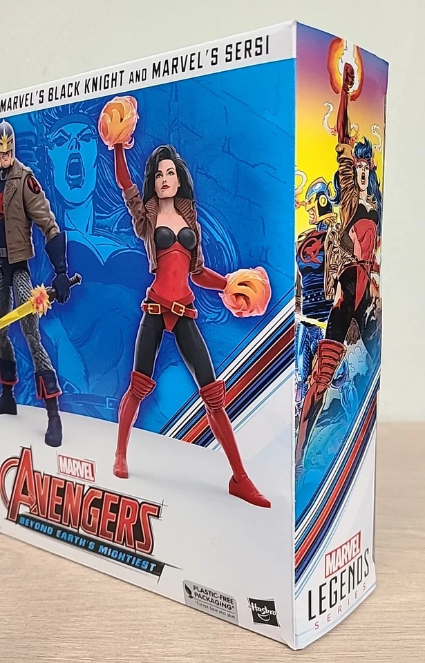 Marvel Legends Series Caballero Negro y Marvel's Sersi Avengers 60 Aniversario Foto 4 de 4