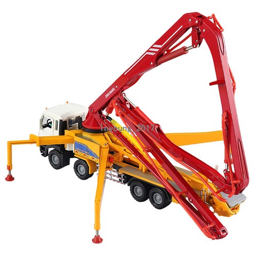 1/50 Concrete Pump Truck Construction Vehicle Diecast Boys Toys Kids Gift Yellow - Picture 10 of 13