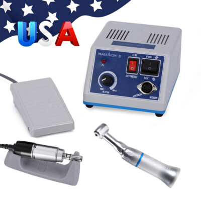 Dental Lab MARATHON Micromotor Polisher / Low Speed Handpiece Contra Angle UZL