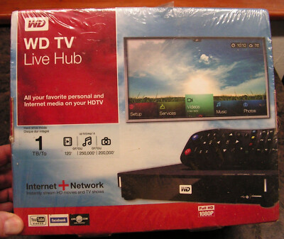WD TV LIVE HUB 1TB WDBACA0010BBK - Media Center Streamer - Neu Versiegelt - Wow