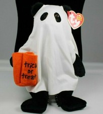 TY "SHUDDERS" THE HALLOWEEN GHOST BEAR BEANIE BABY WITH TAGS 9" DOB 09/20/2006