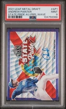 2021 Leaf ANDREW PAINTER Metal State Pride Purple Wave Refractor /15 AUTO PSA 9