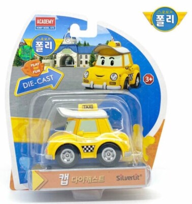 Robocar Poli Die-cast Series : Cap Yellow Taxi Figure Handheld Toy  Genuine