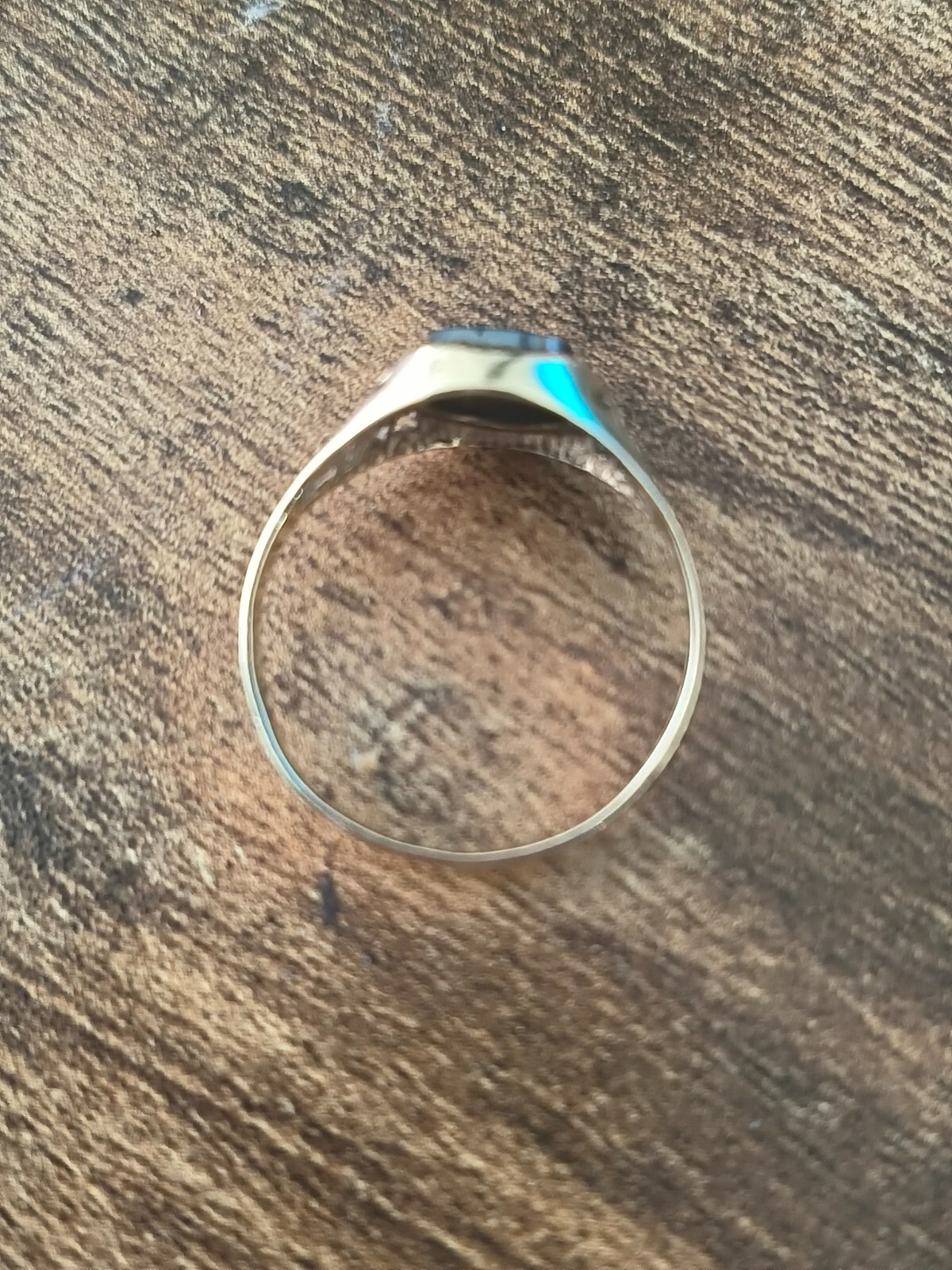 mens 9ct Gold Ring With Black Hematite intaglio Seal Of Roman Centurian