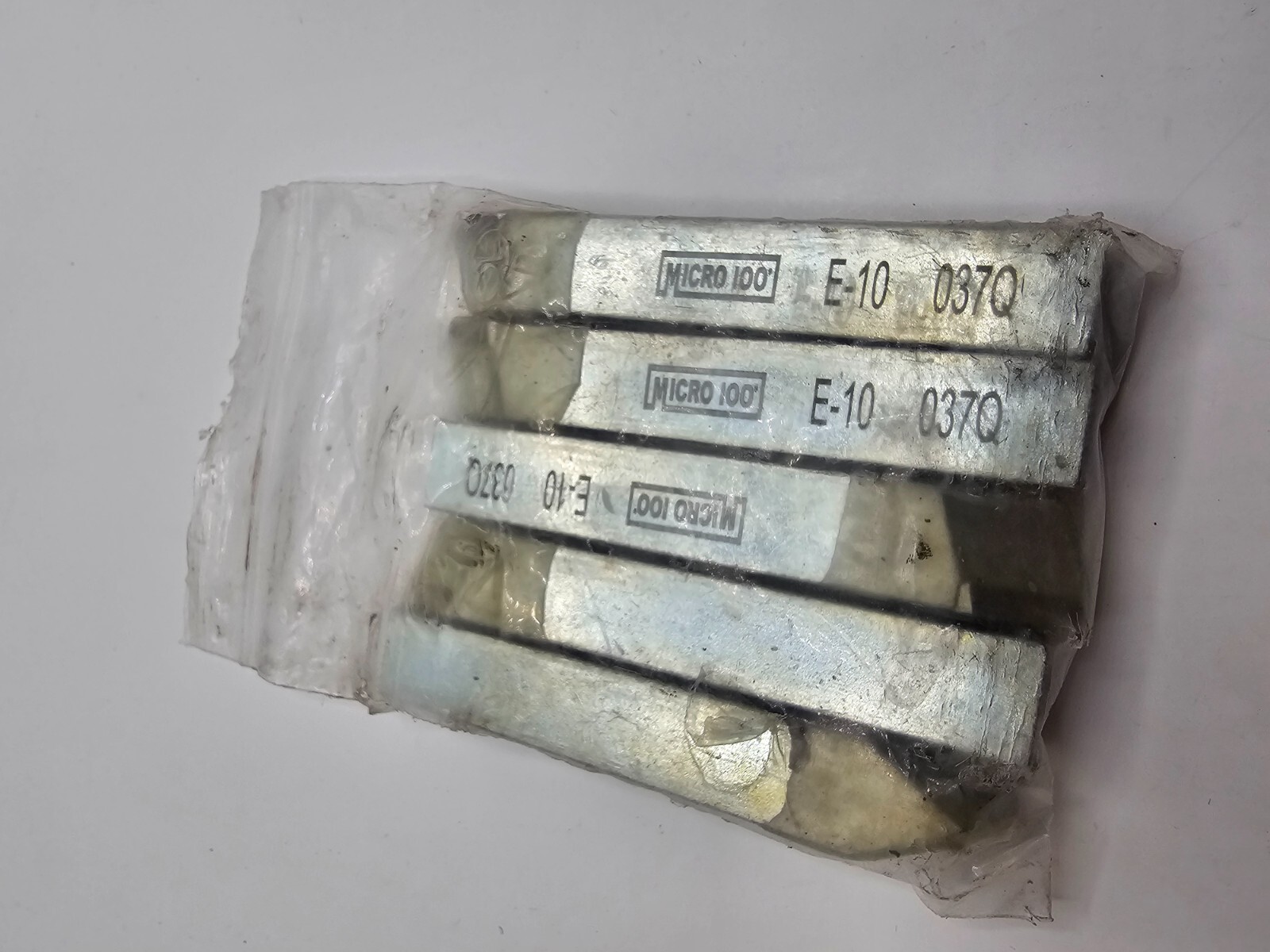 (QTY 5) MICRO 100 E-10 Carbide Tipped Brazed Lathe Tool Bit 5/8" Square 4" Long