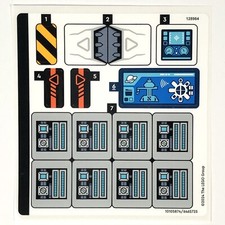 LEGO STICKER SHEET 60433 Modular Space Station Stickers Decals City