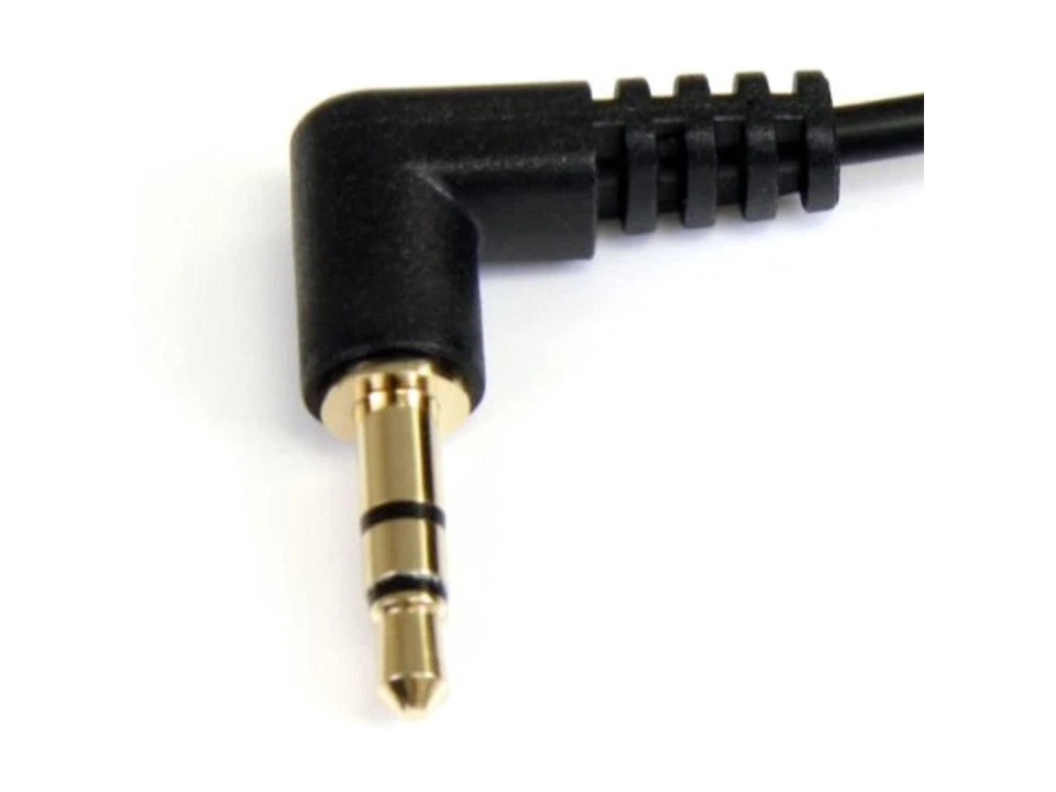 StarTech MU6MMS2RA 6 FT Slim 3.5mm Right Angle Male to Male Stereo Audio Cable - Image 2 of 3
