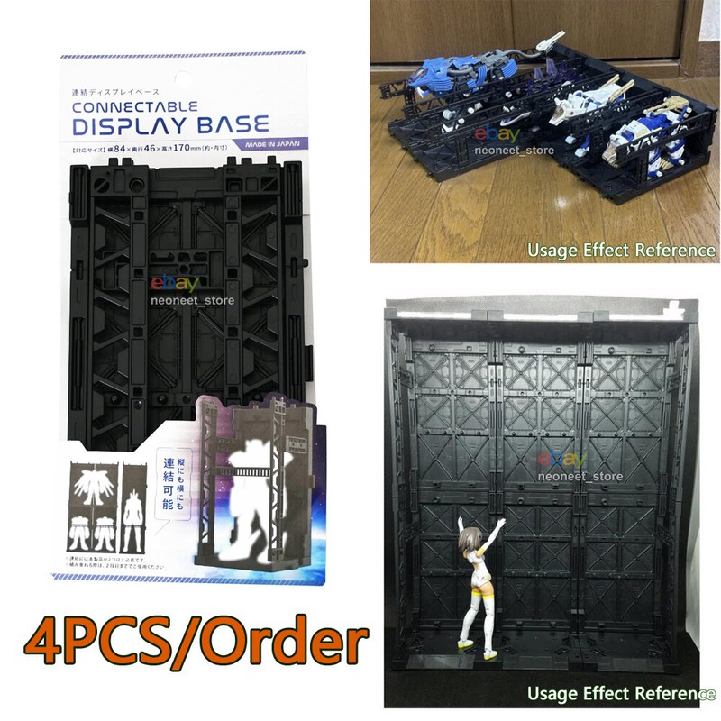 Yamada Gunpla Connectable Display Base Plastic Gundam Model Storage 4PCS Set Lot