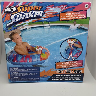 NERF Super Soaker Hydro Battle Cruiser Ride-On Inflatable Pool Float GR44