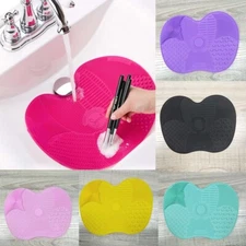 Silicone Makeup Brush Cleaner Pad Washing Scrubber Board Cleaning Mat Hand Tool 