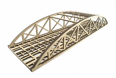 WWS Zweispurige Low-Detail Stabbogenbrücke 560mm - 00/H0 Modellbahn Modellbau