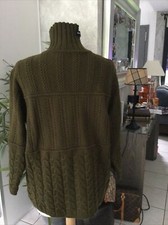 Pull TERA BORA taille 36/38 vert kaki laine tres bon etat