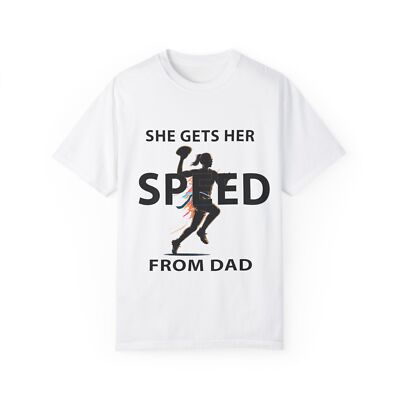 She Gets Her Speed From Dad Flag Football T-Shirt