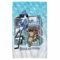 Regular Show - Tv Too Cool Cartoon Network Beach Towel on sale Regular Show - Tv Too Cool Cartoon Network Beach Towel on sale