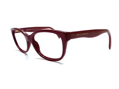 Dolce & Gabbana Red Gold Cat Eye Frame Eyeglasses DG3136 2583 53