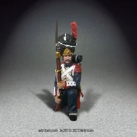 W Britain - French Imperial Guard in Campaign Trousers Kneeling 36201 Napoleonic
