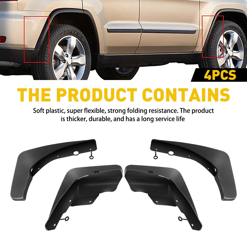 Jeep Grand Cherokee WK2 Front & Rear Mud Flaps Set of 4 Splash Guards 45252-image