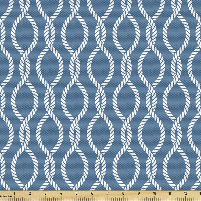 Ambesonne Nautical Theme Fabric by the Yard Decorative Upholstery Home
