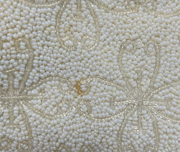 复古白色串珠晚装包钱包金色框架花卉新娘手拿包婚礼 — 第 2/4 张图片