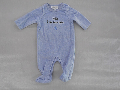 Infant Boys Sterling Baby $28 Blue Sleeper Sizes N/B - 9 Months