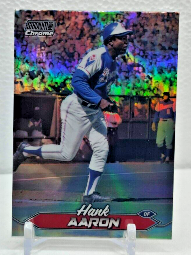 Hank Aaron Chrome Variation Refractor 2024 Topps Stadium Club #39