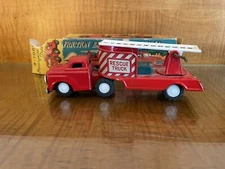 Vintage Tin SSS Toys Friction Emergency Trailer - Made In Japan