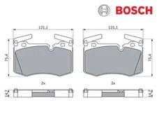 Brake pad set, disc brake Bosch 0986424918