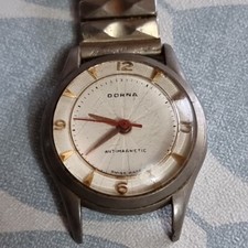 Dorna Swiss Made Men's Manual Wind Watch Vintage Spares Repair Antimagnetic