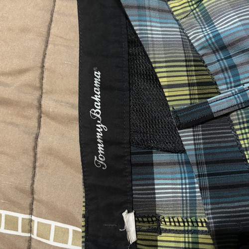 Tommy Bahama Shorts Men’s 36 Green Plaid Casual Beach Flat Front Golf Outdoors - Picture 4 of 9