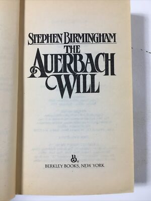 The Auerbach Will - Stephen Birmingham (1984, Paperback