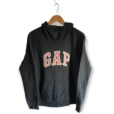 Vintage 2000s Gap printed Logo spellout Hoodie dark - L - Bild 1 von 4