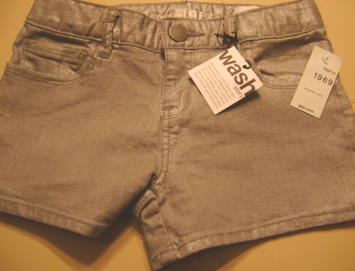 Shorts En Jean Gris Clair à Pois Pour Fille GapKids 1969 – Taille 10, Occasion Très Bon état